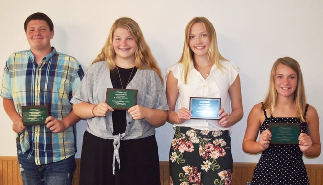 4-H Kiwanis Banquet nominees from left: Ethan Bertram, Klarissa Helton, Abi Steffens, Sydney Ramlow. Not pictured: Katie Lynn and Ruthie Ruhl. [Photo submitted]