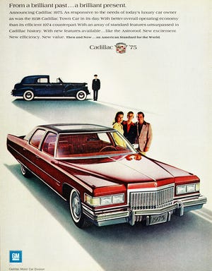 The 1975 and 1976 Cadillac came with a 500 cubic inch V8, the biggest engine ever produced by the Cadillac division. [Cadillac]