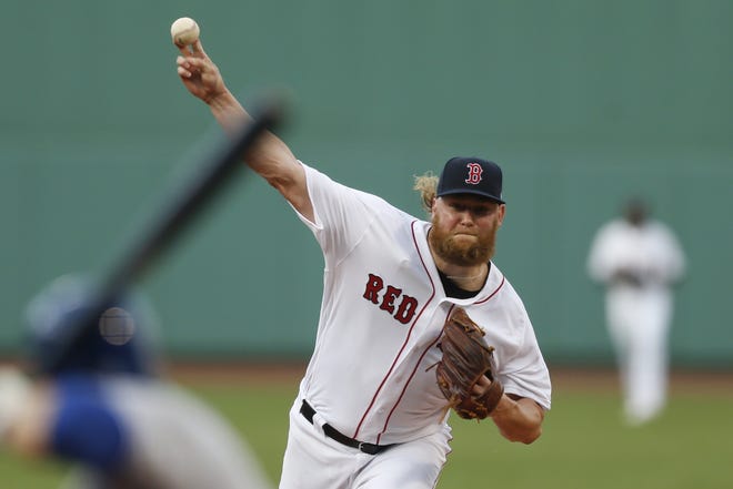 Andrew Cashner was charged with five earned runs in his first start since being acquired by the Red Sox. [Michael Dwyer/AP]