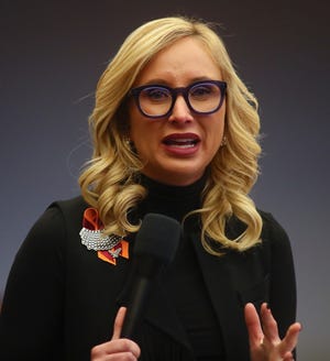 State Sen. Lauren Book, D-Plantation, asked Gov. Ron DeSantis on Tuesday to authorize a state investigation into the circumstances of convicted sex offender Jeffrey Epstein's freedom to leave jail on work release. [Phil Sears/The Associated Press]