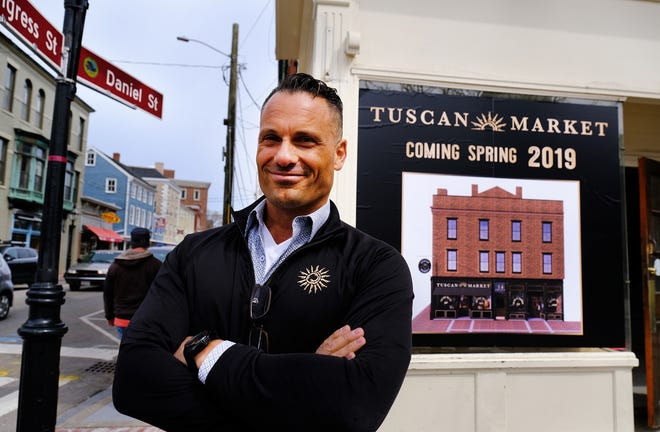 Joe Faro, owner of Tuscan Market, received variances from Portsmouth’s Zoning Board of Adjustment to create murals on the Daniel Street side of the market, which opened July 1. 

[Rich Beauchesne/Seacoastonline, file]
