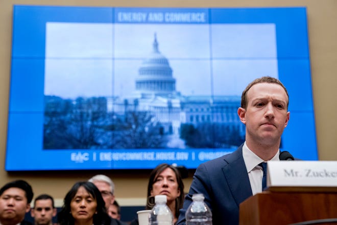 Facebook CEO Mark Zuckerberg testifies before a House Energy and Commerce hearing in Washington in April 2018. As part of the FTC's settlement with Facebook, Zuckerberg will have to personally certify his company's compliance with its privacy programs. [AP file photo]