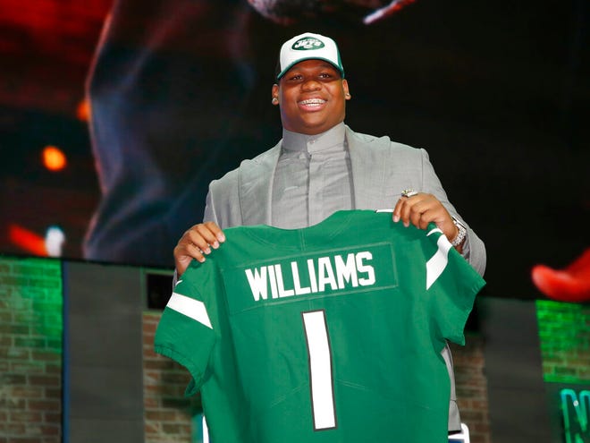 The Jets have reported for training camp without top draft pick Quinnen Williams, who remains unsigned. The sticking point appears to be the schedule of how Williams' signing bonus of about $21.7 million will be paid. The Jets hold their first camp practice Thursday morning.