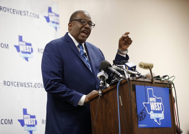 State Sen. Royce West, D-Dallas, launches a bid for the U.S. Senate on Monday in Dallas. [Tony Gutierrez/The Associated Press]