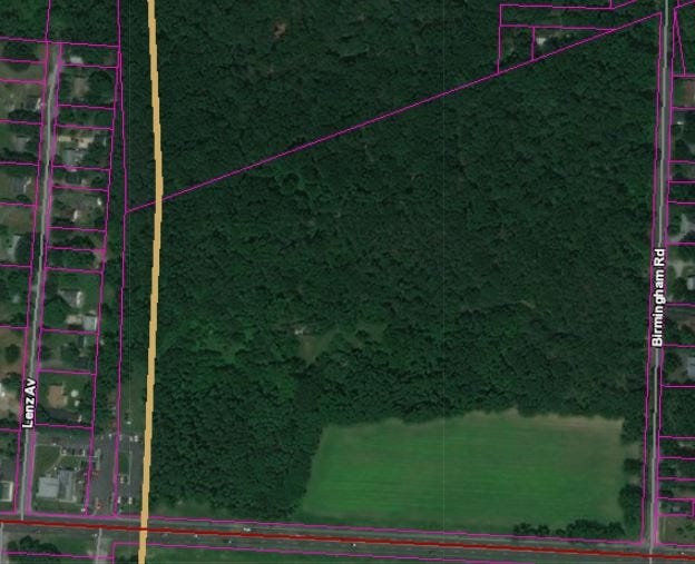 The proposed site for a new warehouse in Pemberton Township.