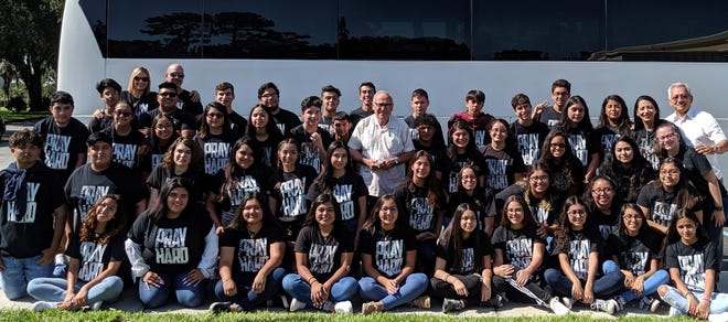 Fifty members of the St. Jude Catholic Church Youth Group participated in the Steubenville Youth Conference in Orlando. The weekend retreat is an annual spiritual experience for the group. [PROVIDED PHOTO]