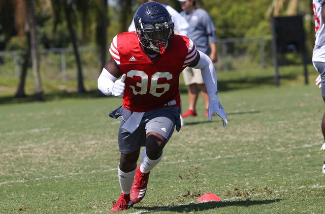 FAU junior Akileis Leroy is expected to start at middle linebacker this season. [ALEXANDER RODRIGUEZ/Special to The Post]