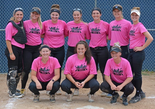 Harley's Angels defeated Looney Tunes 6-0 Sunday to capture the 23-U Cinderella World Series title in Corning. [TOM PASSMORE/THE LEADER]