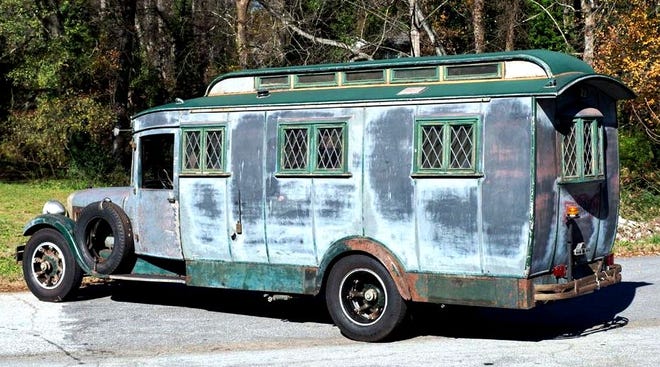 This 1929 Studebaker House Car could well be the first ever fully self-contained motor home ever built. It was a “one off” order and built by Advance Auto Body Works in Los Angeles. It is shown here in 2016 in its un-restored condition. [Hemmings Motor News]