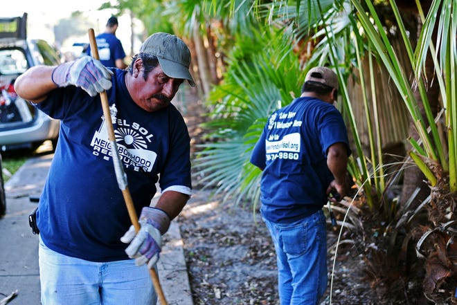 JUPITER -- Volunteers in the Community Garden program at El Sol Neighborhood Resource Center help to maintain 30 gardens plots. [Contributed]