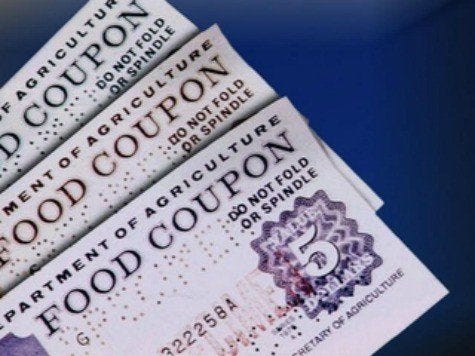 Food stamps before the federal government switched to distributing them with a debit-style card.