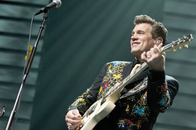 Musician Chris Isaak performed Friday night at Plymouth Memorial Hall. 

(CREDIT: Scott Newton)