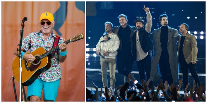 Jimmy Buffett, left, and the Backstreet Boys are two upcoming concerts. 

(Associated Press file photos)