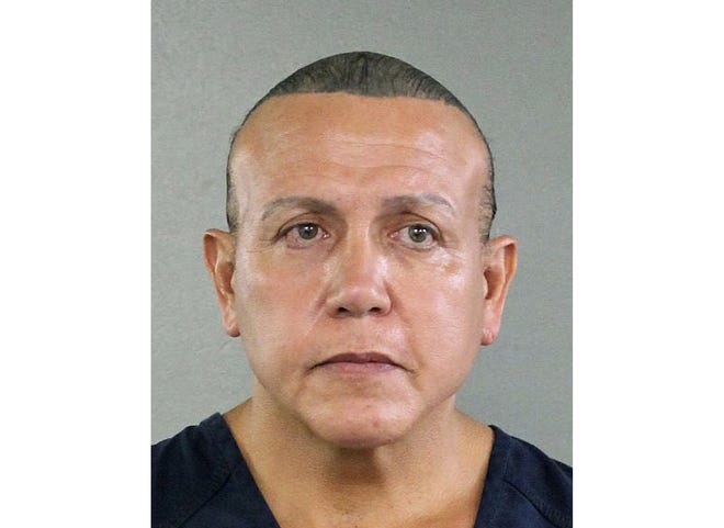 This Aug. 30, 2015, file photo released by the Broward County Sheriff's Office shows Cesar Sayoc in Miami. Sayoc, who created a two-week crisis by mailing 16 packages of inoperative pipe bombs packed with fireworks powder and shards of glass to 13 famous Democrats and CNN. He was sentenced Monday to 20 years in prison. [The Associated Press/File]