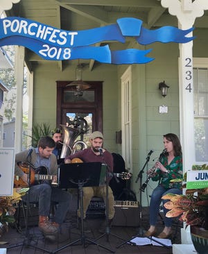 The band Junco Royals performs during Springfield's 2018 Porchfest. They are scheduled to perform at this year's Porchfest on Nov 9. [Will Dickey/Florida Times-Union, file]