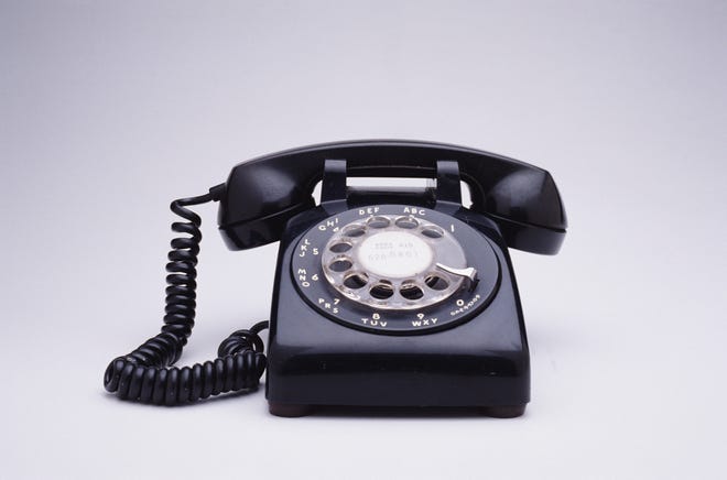 This rotary telephone is a throwback to days gone by, as, apparently, are landlines. A new state report shows more people drifting away from landlines and toward cell phones. [Stock image]