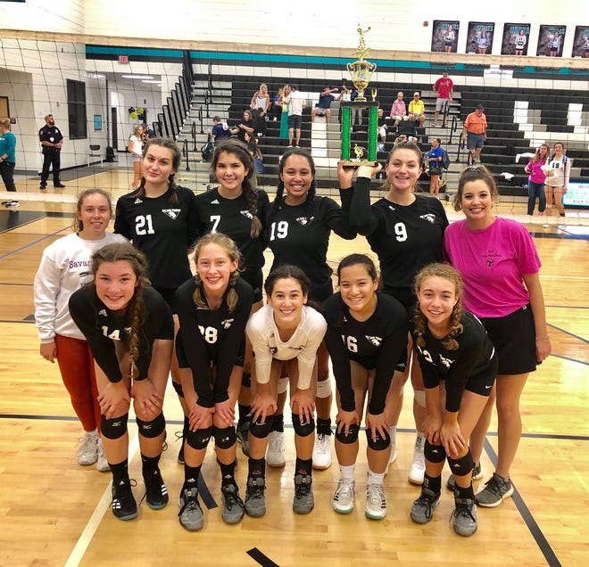 The Savannah Arts Academy volleyball team went undefeated Saturday, Aug. 10, winning four matches to capture the Chatham Open. [SUBMITTED PHOTO]