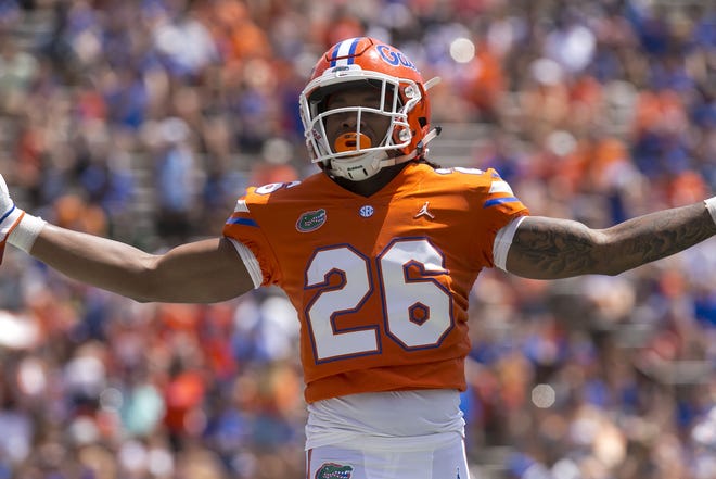 Florida defensive back John Huggins has been dismissed from the football program. A team spokesman declined to say what prompted the sophomore's dismissal. [Cyndi Chambers/Correspondent/File]