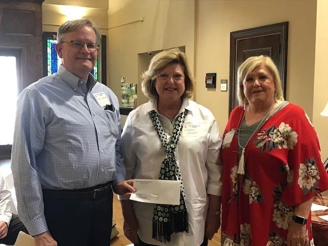 On July 9, First Presbyterian church donated $2,456 to the Literary Council of West Alabama. From left, Jim Johnson, chairman of the Literacy Council's board; Leeanne Spencer of First Presbyterian Church; and Charlotte Voss, executive director of the Literacy Council. [Submitted photo]