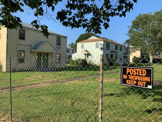 These Park Holm apartment buildings in Newport are awaiting pending demolition. During the upcoming phase of the project the Housing Authority will be demolishing a total of 58 apartments and constructing a total of 56 new ones. [SEAN FLYNN/DAILY NEWS PHOTO]