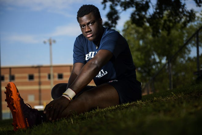 Terry Sanford's 6-foot-5, 230-pound senior tight end Ezemdi Udoh chose N.C. State over offers from Akron, Appalachian State, East Carolina, Elon, Liberty, Tennessee, Virginia and Wofford.

 [Melissa Sue Gerrits/The Fayetteville Observer]