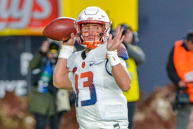 From Nov. 17, 2018, Syracuse quarterback Tommy DeVito (13) throws a pass during an NCAA football game against Notre Dame, at Yankee Stadium in New York. Redshirt sophomore Tommy DeVito is ready to step in. He's accumulated more experience than most backups. (AP Photo/Howard Simmons, File)
