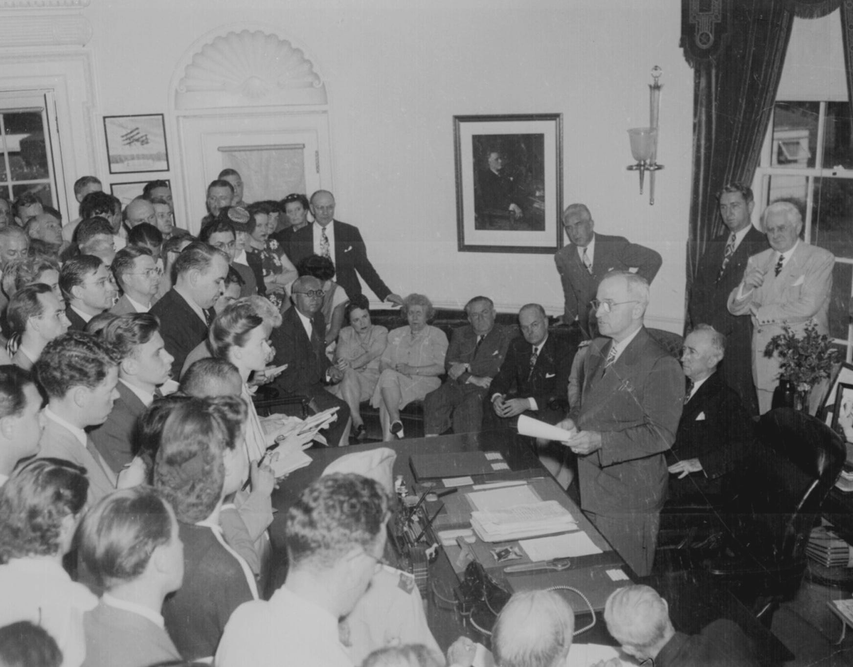 President Truman announces Japan