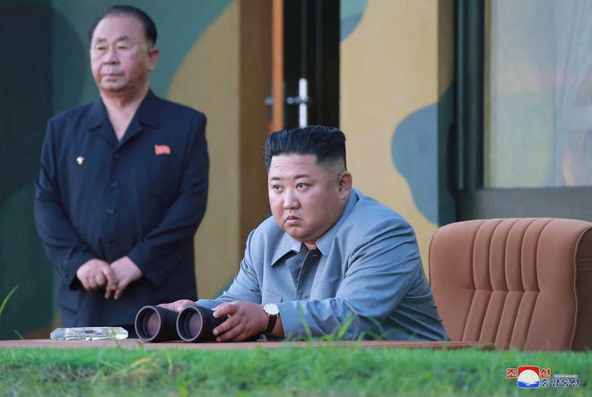 North Korean leader Kim Jong Un watches a missile test in North Korea last month. South Korea's military said Friday that North Korea fired more projectiles into the sea to extend a recent streak of weapons tests thought to be aimed at pressuring Washington and Seoul over slow nuclear diplomacy. Independent journalists were not given access to cover the event depicted in this image distributed by the North Korean government. The content of this image is as provided and cannot be independently verified.