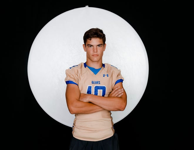 Noble Gavin Yeager poses for a photo during the Fall high school sports media day at Bishop McGuinness High School in Oklahoma City, Okla. on Wednesday, Aug. 14, 2019.  [Doug Hoke/The Oklahoman]