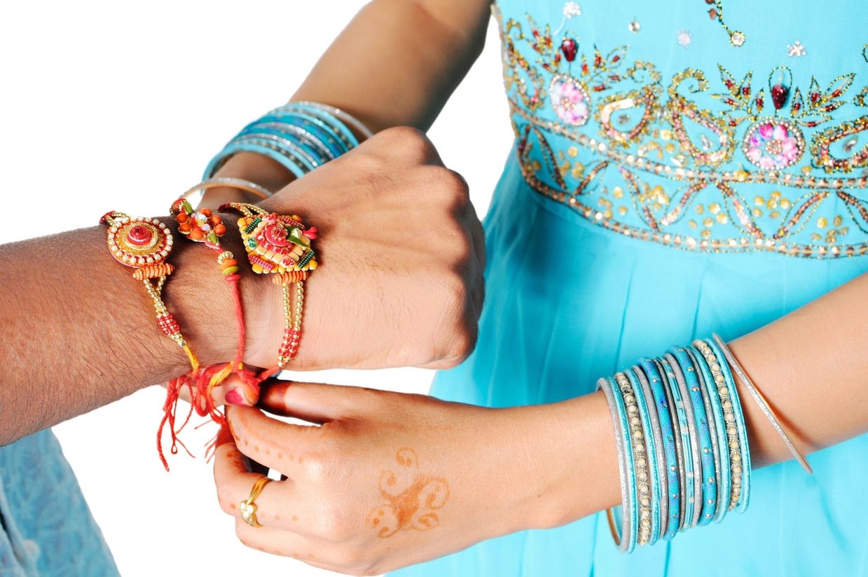 Indian Rakhi Festival Traditional Rakhi Bracelet Rakshabandhan Brother Sister Indian Rakhi Festival Traditional Rakhi Bracelet Rakshabandhan Brother Sister