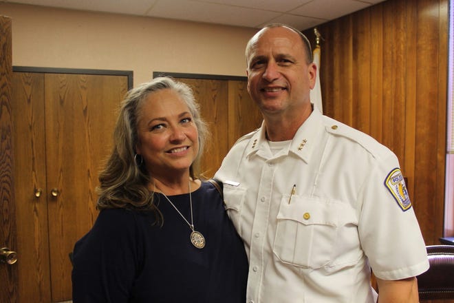 Lisa Barkalow and her husband, recently retired Freeport Police Chief Todd Barkalow. (PHOTO PROVIDED)