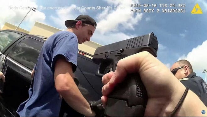 Body cam footage provided by the Daytona Beach Shores police department shows the arrest of Tristan Wix.