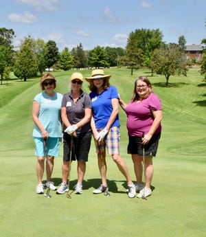 The Monroe Clinic & Hospital Foundation held its 14th annual golf outing Aug. 6 at the Monroe Golf Club. Pictured, from left: Freeport-area foundation board members Marsha Block, Pat Leitzen Fye, Cheryl Knebuehl and Martha Furst. [PHOTO PROVIDED]