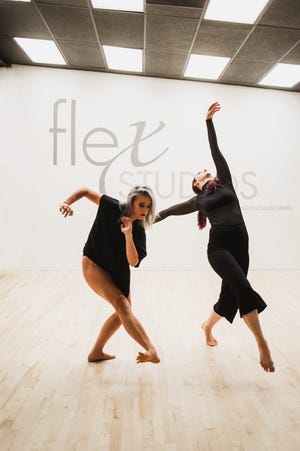 flex Studios owners Angela Dunham, left, and Lindsey Shields.