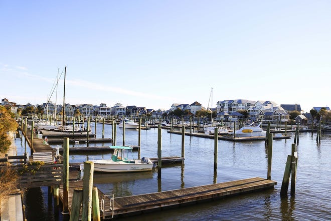 The harbor at Bald Head Island, where the body of a missing man was found early Thursday morning. [STARNEWS FILE PHOTO]