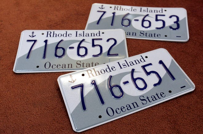 The Rhode Island 'wave' plate, in use since 1996, is due to be replaced. The question is, with what? [PROVIDENCE JOURNAL FILE PHOTO]