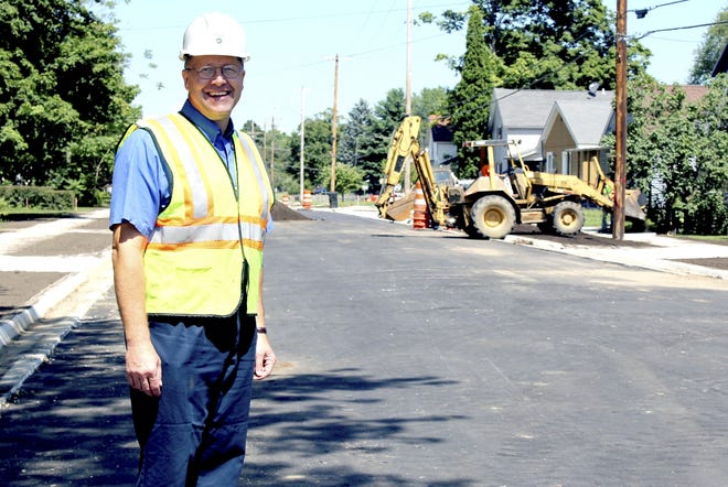 Sturgis City Engineer Barry Cox oversees North Lakeview Avenue reconstruction. The work should be completed by Aug. 29, he said. [Michelle Patrick/Journal]