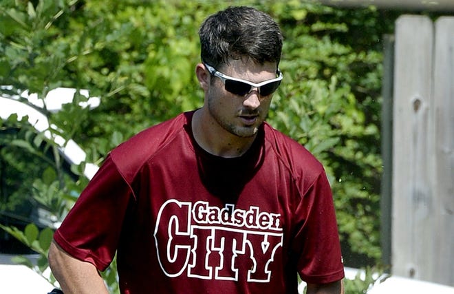 Taylor Talbot has been hired as Glencoe's new baseball coach. He is pictured here in a file photo from his time coaching Gadsden City. [The Gadsden Times/File]