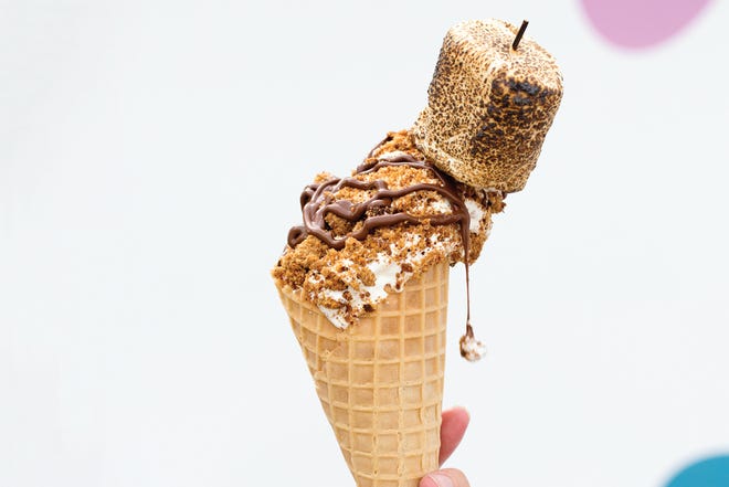 The Luella cone with a toasted marshmallow