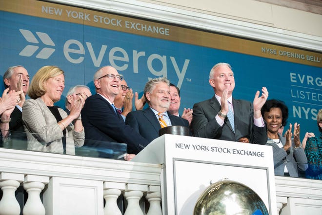 Members of the board of directors for Evergy rang the opening bell Tuesday at the New York Stock Exchange. [New York Stock Exchange]