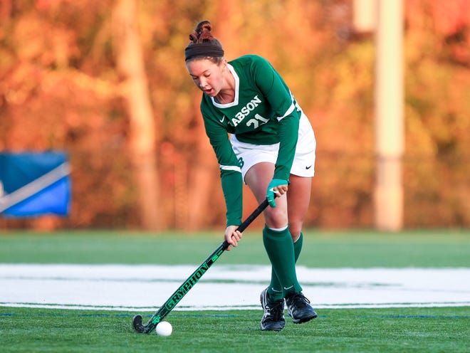 Senior Cate Diamond, of Hingham, is hoping to lead Babson College field hockey back to the Final Four this season. (Babson College)