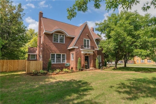 This restored, 2,667-square-foot, Tudor-style home with modern touches on one-third acre at 645 NE 14 in historic Lincoln Terrace is listed for $475,000 with Brie Green of Metro First Realty, 3232 W Britton Road. [PHOTO PROVIDED]