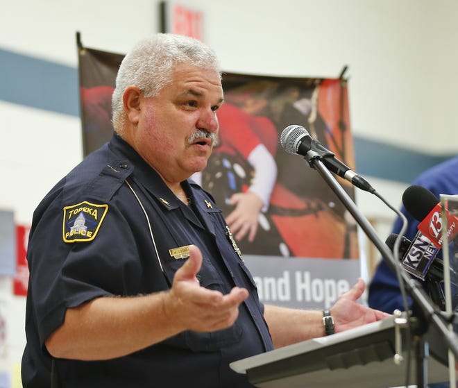 Topeka Police Chief Bill Cochran says overall crime is down 25.6 percent from this time in 2018 but violent crime has risen slightly from a year ago. [Chris Neal/The Capital-Journal]