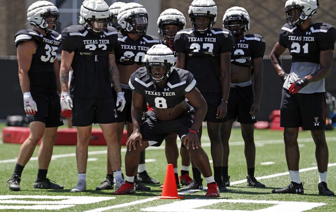 Texas Tech linebacker Riko Jeffers (6) figures to play a key role this year after being the team's third-leading tackler last season. Jeffers and company will try to corral 1,000-yard rusher Isaiah Ifanse from Montana State in the season opener. [Brad Tollefson/A-J Media]