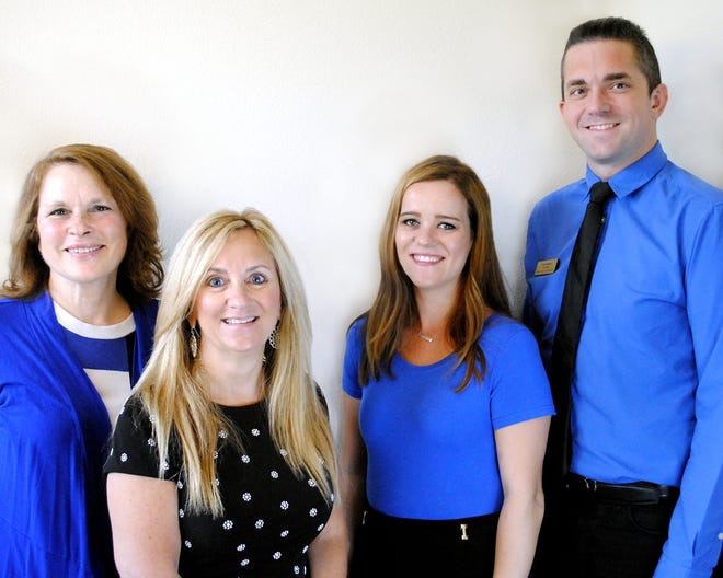 Team members of Senior Crossroads of Florida. From left to right, Nancy Chupp, care manager, Denise Drabik, care manager and owner, Ashley Arnhart, assistant, Steven Bennet-Martin, care manager. [PHOTO PROVIDED BY SENIOR CROSSROADS OF FLOIRDA]
