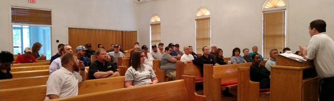 City and county officials met on Monday, Labor Day, at Effingham County's Administrative Complex in Springfield, to plan for Hurricane Dorian. [COURTESY HANNAH JENKINS]