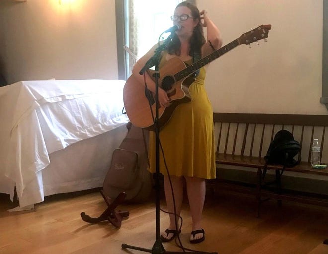 Grace Morrison in concert at the Methodist Meeting House during the Wareham Historical Society’s annual ice cream social. [Mary McKenzie / Wareham Courier]