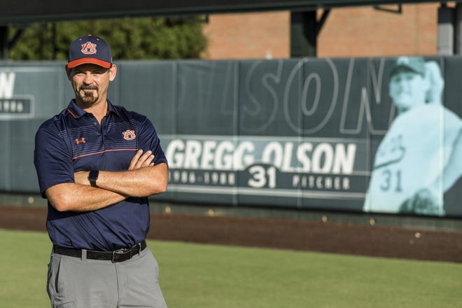 Former Auburn All-American pitcher Gregg Olson returns to the Plains to be a student assistant coach on the Tigers pitching staff. [AU athletics]