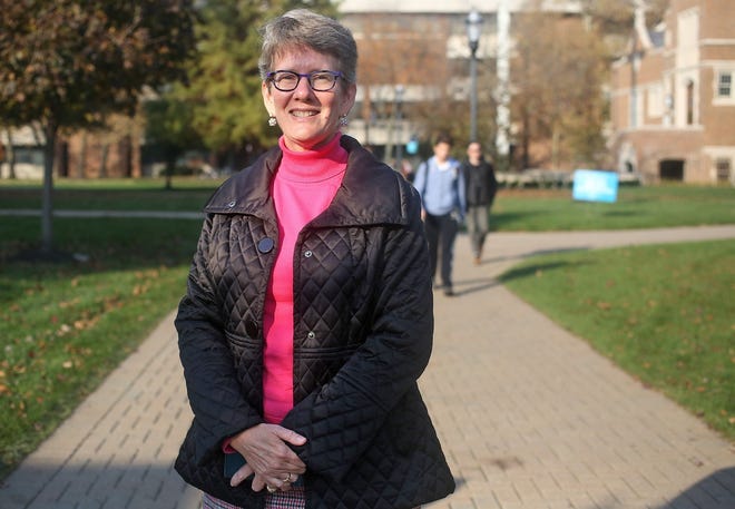 Capital University President Beth Paul poses for a photo on the Bexley campus on Nov. 17, 2016. Paul became the 16th president of the university on July 1, 2016. [Brooke LaValley/Dispatch]
