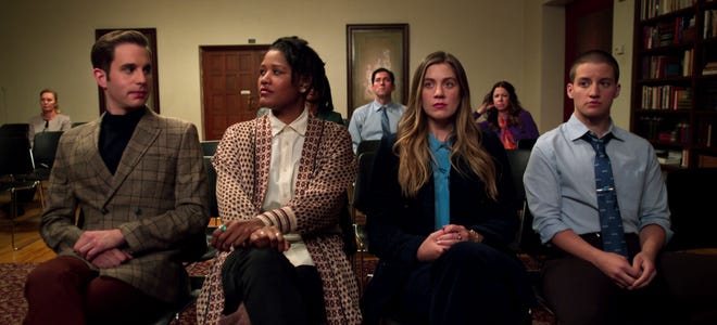 Ryan Murphy takes his TV talents to Netflix with new show "The Politician." It stars Ben Platt, from left, Rahne Jones, Laura Dreyfuss and Theo Germaine, among many others. [Contributed by Netflix}